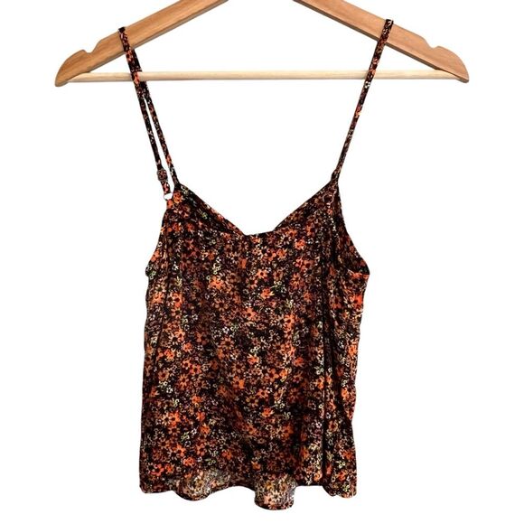 Y2K Babydoll Ditsy Floral Camisole Top Size XS Cottage Prairie Chic Dark Fairy - Picture 2 of 7